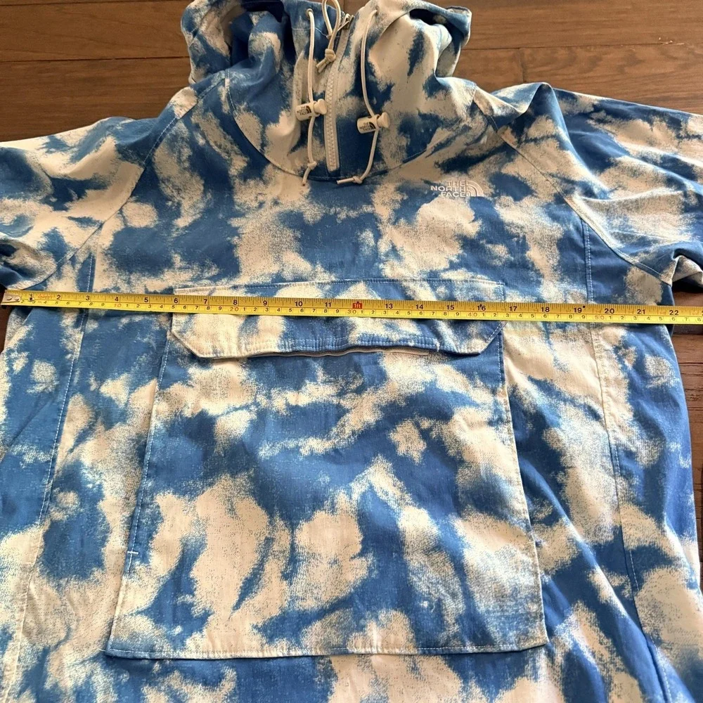 North Face Jacket Mens Small Tie Dye Hooded Lightweight 1/4 Zip Anorak NF0A55T7